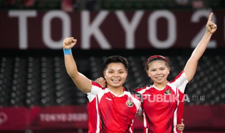 Pasangan ganda putri Indonesia yang berhasil meraih medali emas Olimpiade 2020, Greysia Polii/Apriyani Rahayu