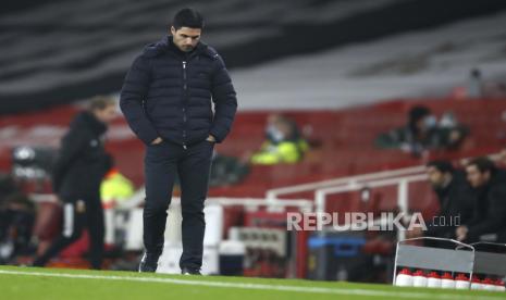 Reaksi pelatih Arsenal Mikel Arteta usai timnya menelan kekalahan lagi.