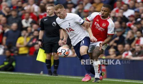 Jalannya laga Arsenal vs Tottenham di Stadion Emirates, London, Ahad (24/9/2023) malam WIB. 