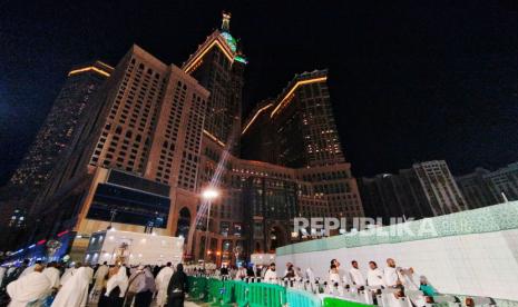 Suasana di Kawasan Masjidil Haram, Makkah, Arab Saudi, Sabtu (29/4/2023). Calon Jamaah Haji Mataram Terbagi Dua Kloter