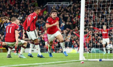 Harry Maguire mencetak gol untuk kemenangan Manchester United melawan Copenhagen. 