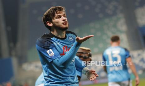 Pemain Napoli Khvicha Kvaratskhelia