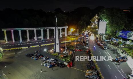 Suasana kawasan Tugu Kujang di Kota Bogor, Jawa Barat. Pemkot Bogor akan merayakan hari jadi Bogor ke-520 tahun pada 3 Juni 2022.