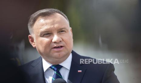 Presiden Polandia Andrzej Duda. Duda mengatakan hanya Ukraina yang memiliki hak untuk memutuskan masa depannya sendiri. 