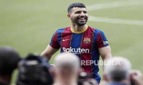  Striker Barcelona asal Argentina, Sergio Kun Aguero.