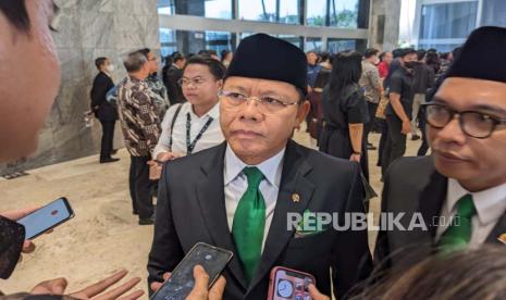 Pelaksana tugas (Plt) Ketua Umum Partai Persatuan Pembangunan (PPP), Muhammad Mardiono di Gedung Nusantara II, Kompleks Parlemen, Jakarta, Rabu (16/8/2023). 