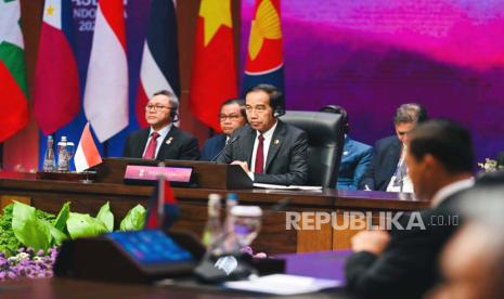 Presiden Jokowi saat membuka KTT ke-26 ASEAN-China di JCC, Rabu (6/9/2023).