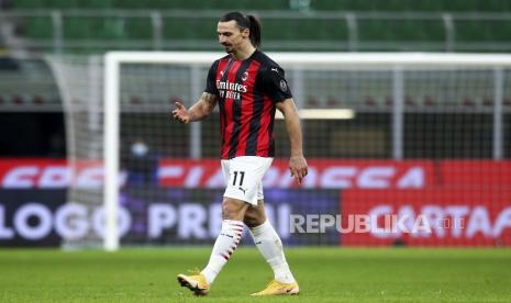 Penyerang AC Milan Zlatan Ibrahimovic.