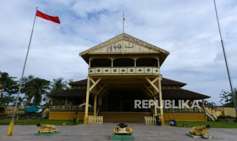 Suasana Keraton Kadariah di Pontianak Timur, Kalimantan Barat.