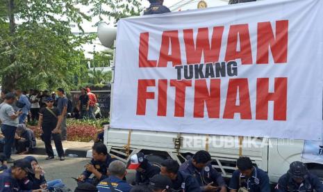 Suasana sidang aktivis HAM Haris Azhar-Fatia vs Luhut Binsar Pandjaitan di PN Jaktim, Kamis (8/6/2023).