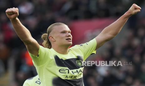 Pemain Manchester City Erling Haaland  