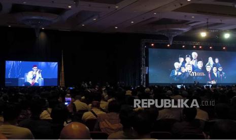 Suasana acara Amazing Muharram 12 saat Ustaz Abdul Somad berceramah di The Ritz-Carlton Jakarta Pacific Place, Ahad (20/8/2023). 