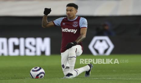 Pemain Manchester United Jesse Lingard saat dipinjamkan ke West Ham United.