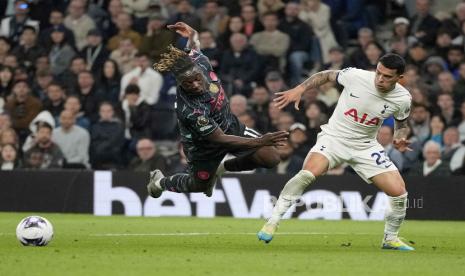 Jalannya laga Tottenham Vs Manchester City, Rabu (15/5/2024). 