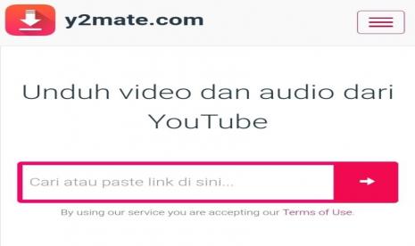 Aplikasi Y2Mate. Download lagu MP3 memakai Y2Mate bisa dilakukan secara gratis. Foto: IST.