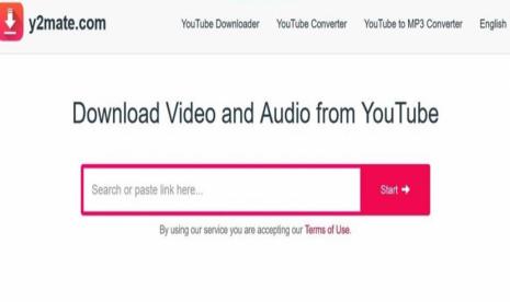 Y2mate. Y2mate menjadi salah satu platform konverter video dari Youtube jadi format MP3 atau MP4.