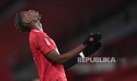  Gelandang Manchester United Paul Pogba.