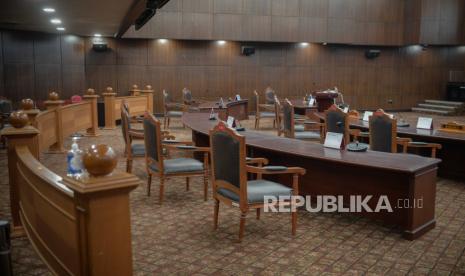 Suasana sidang putusan terkait perselisihan sengketa Pilkada 2020  di ruang sidang utama gedung MK (ilustrasi) 