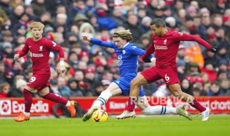 Laga Liverpool vs Chelsea dalam lanjutan Liga Primer Inggris di Anfield.