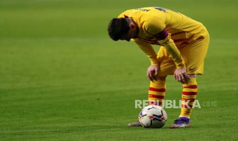 Bintang Barcelona Lionel Messi.