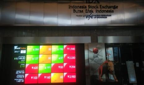 Papan elektronik menampilkan perdagangan saham di BEI pada 24 September 2021. (Foto : Vicky Rachman/SWA)