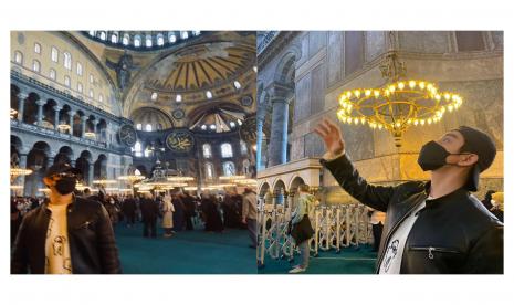 Jinyoung GOT7 kunjungi Masjid Hagia Sophia di Istanbul, Turki