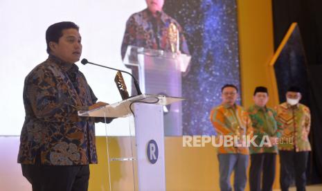 Menteri BUMN, Erick Thohir. Survei Indikator disebutkan Erick Thohir menjadi kandidat yang paling konsisten dengan tren elektabilitas yang terus menguat.