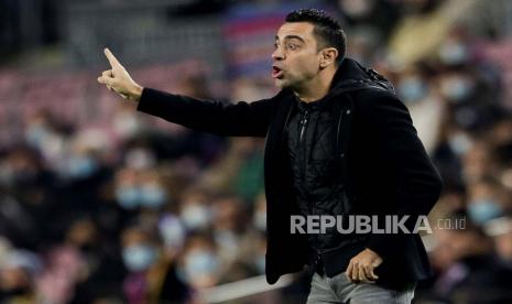 Pelatih Barcelona Xavi Hernandez. Xavi meyakini Barca saat ini berada pada jalur tepat untuk menjadi lebih baik lagi.