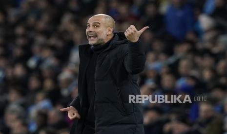 Pelatih Manchester City Pep Guardiola.