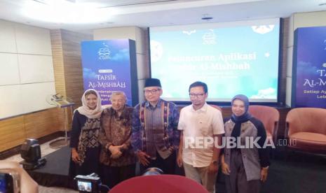 Aplikasi Tafsir Al-Mishbah karya M. Quraish Shihab resmi diluncurkan di Jakarta, Selasa (31/10/2023). 