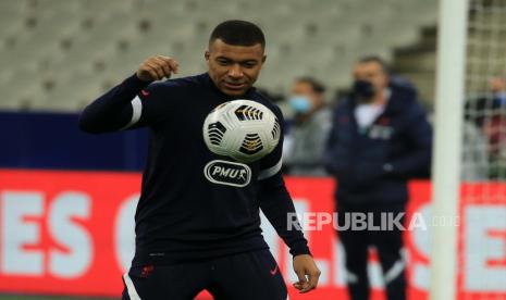  Bintang timnas Prancis Kylian Mbappe. 