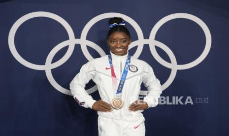 Pesenam Amerika Serikat (AS) Simone Biles.