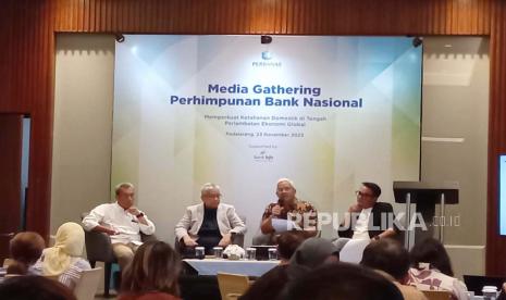 Perhimpunan Bank Nasional (Perbanas) menggelar media gathering di Padalarang, Jawa Barat, Kamis (23/11/2023).