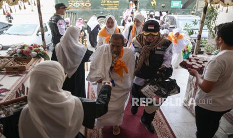 Ilustrasi jamaah haji kembali ke Tanah Air.