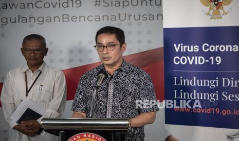 Koordinator Relawan Gugus Tugas Percepatan Penanganan COVID-19 Andre Rahadian (kanan). Bidang Koordinasi Relawan (BKR) Satgas COVID-19 menggelar Seminar Nasional “Melindungi Kesehatan Jiwa Anak di Tengah Pandemi COVID-19” bertepatan dengan Hari Anak Nasional secara daring melalui aplikasi Zoom dan Youtube Live (23/7). 