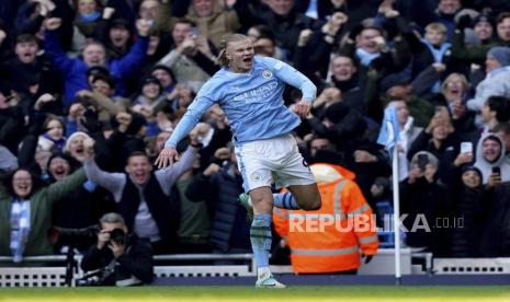 Penyerang Manchester City Erling Haaland.