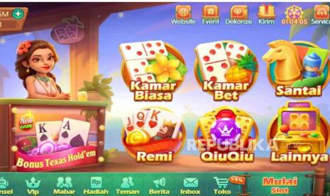 Tangkap layar Tampilan game online berkedok judi, Higgs Domino Island, yang masih digemari masyarakat | 