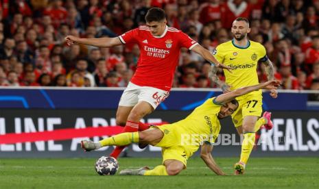 Jalannya pertandingan Benfica Vs Inter Milan di ajang Liga Champions, Rabu (12/4/2023). 