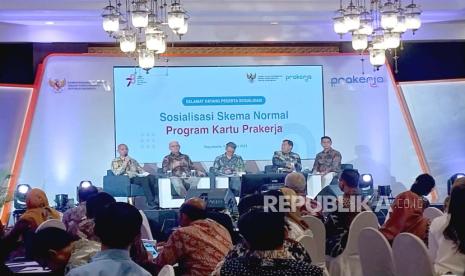 Manajemen Pelaksana Program Kartu Prakerja Kementerian Koordinator Bidang Perekonomian menggelar kegiatan Sosialisasi Skema Normal Program Kartu Prakerja kepada perwakilan pemerintah daerah di DIY, Rabu (9/8/2023). 