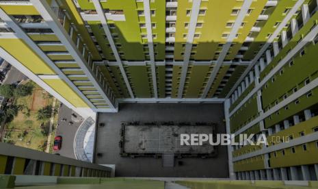 Suasana gedung Rusun Pasar Rumput di kawasan Manggarai, Jakarta, beberapa waktu lalu.