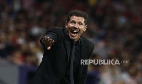 Pelatih Atletico Madrid Diego Simeone.