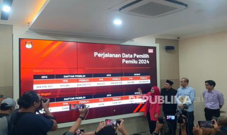 Komisioner KPU RI Betty Epsilon Idroos sedang menjelaskan proses pemutakhiran data Pemilihan Umum (Pemili) 2024 saat konferensi pers di Kantor KPU RI, Jakarta, Kamis (22/6/2023). Dalam kesempatan itu, Betty membantah tudingan data aneh dengan cara menampilkan salinan KTP-el milik pemilih dengan nama satu huruf saja.