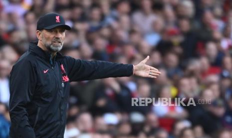 Pelatih Liverpool, Juergen Klopp. Klopp menilai, ada peningkatan performa yang ditunjukkan anak-anak asuhnya meski harus menelan kekalahan, 1-2, dari Brighton and Hove Albion pada putaran keempat Piala FA, Ahad (29/1/2023) malam WIB.