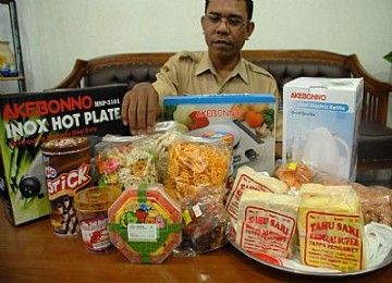 Makanan dan minuman ilegal yang berhasil disita