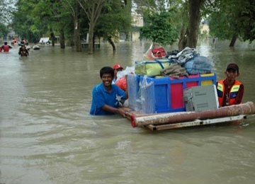 Banjir. ilustrasi