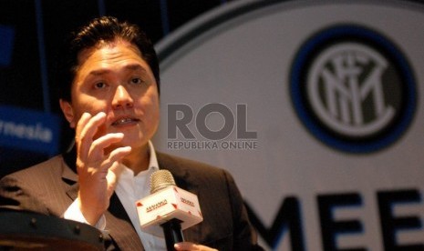  Presiden Komisaris Mahaka Group yang juga Presiden Klub Intermilan Erick Thohir.