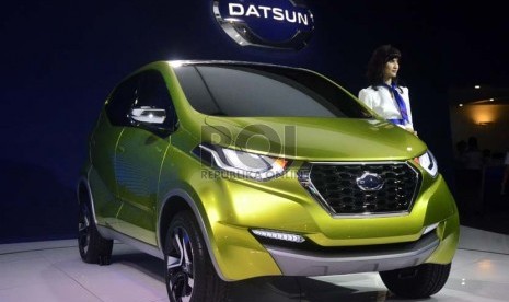  Datsun redi- Go Concept, dipamerkan untuk pertama kalinya di Indonesia pada ajang Indonesiian International Motor Show, Kemayoran, Kamis (18/9).   (foto : Wisnu Aji Prasetyo)