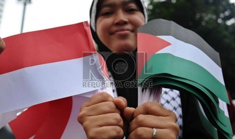 Aksi solidaritas untuk Palestina.