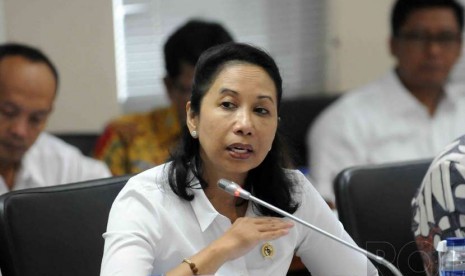 Minister of State-owned Enterprises Rini Soemarno (file)