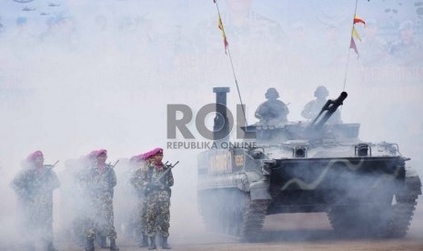   Pasukan Marinir TNI Angkatan Laut (Republika/Rakhmawaty La'lang)